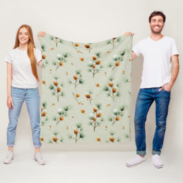 Winterpinecones en besneeuwde takken fleece deken