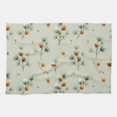 Winterpinecones en besneeuwde takken theedoek (Horizontaal)