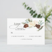 winterpinery van Roos RSVP Kaartje (Staand voorkant)