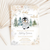 Winterpinguïn Baby shower Kaart