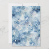 Winterpinguïn Baby shower met sneeuwvlokken Kaart (Achterkant)