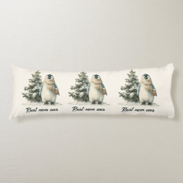 Winterpinguïn “Beste Moeder Ooit” Design Lichaamskussen