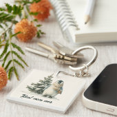 Winterpinguïn “Beste Moeder Ooit” Design Sleutelhanger (Voorkant Rechts)