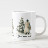 Winterpinguïn “Beste Moeder Ooit” Ontwerp Grote Koffiekop (Rechts)