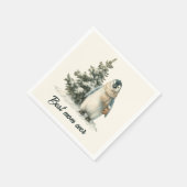 Winterpinguïn “Beste Moeder Ooit” Ontwerp Servet (Hoek)