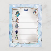 Winterpinguin Briefkaart (Voorkant)