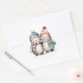 Winterpinguïn Classic Stickers (Envelop)
