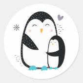 Winterpinguïn Doodle Stickers (Voorkant)