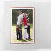 Winterpinguïn en bomen Kerstmis multi foto Drieluik Wenskaart (Binnenzijde eerst)