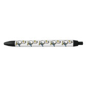 winterpinguïn en vis zwarte inkt pen (Voorkant)