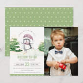 Winterpinguïn Kinder Foto Elke zondag Uitnodigen Bedankkaart (Voorkant / Achterkant)