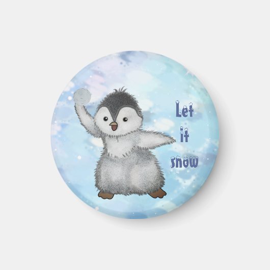 Winterpinguin  magneet (Voorkant)