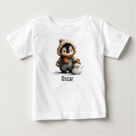 Winterpinguïn met Sneeuwman Ontwerp
