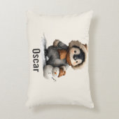Winterpinguïn met Sneeuwman Ontwerp Accent Kussen (Voorkant(Verticaal))