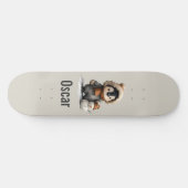 Winterpinguïn met Sneeuwpop Ontwerp Persoonlijk Skateboard (Horizontaal)