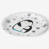 Winterpinguïn Papier Borden Papieren Bordje (Gekanteld)