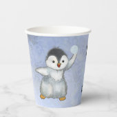 Winterpinguin  papieren bekers (Voorkant)