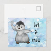 Winterpinguin Postkarte Briefkaart (Voorkant / Achterkant)
