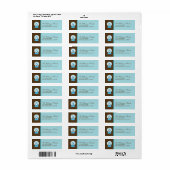 Winterpinguïn sneeuwbollen retouradres labels (Full Sheet)