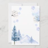 Winterpinguïn Sneeuwvlokken Onederland 1e Verjaard Kaart (Achterkant)