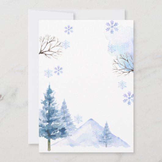 Winterpinguïn Sneeuwvlokken Onederland 1e Verjaard Kaart (Achterkant)