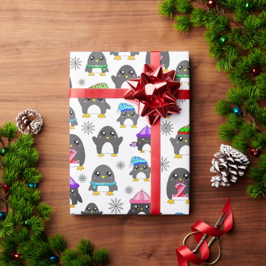 Winterpinguïns Cadeaupapier (Feestdagen Geschenken)