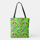 Winterpinguïns in Petten Tote Bag (Achterkant)