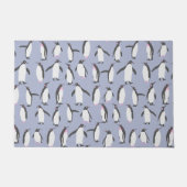 Winterpinguïns naadloos patroon + uw ideeën deurmat (Voorkant)