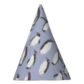 Winterpinguïns naadloos patroon + uw ideeën feesthoedjes (Rechts)