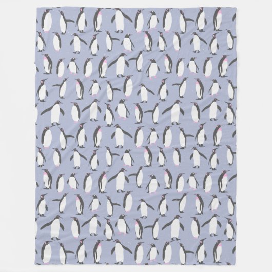 Winterpinguïns naadloos patroon + uw ideeën fleece deken (Voorkant)