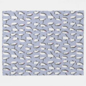 Winterpinguïns naadloos patroon + uw ideeën fleece deken (Voorkant (Horizontaal))