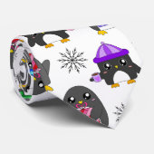 Winterpinguïns Stropdas (Opgerold)