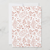 Winterplanten Kerstvakantie Feest Handgetekend Kaart (Achterkant)