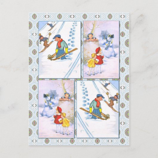 Winterplezier Feestdagenkaart (Voorkant)