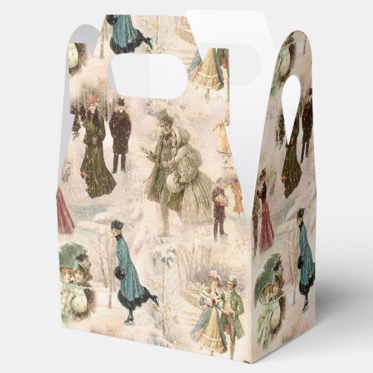  winterplezier sneeuwscènes bedankdoosjes (Geopend)