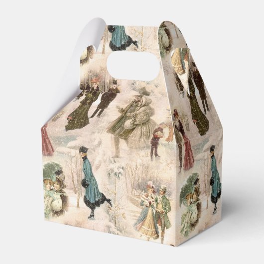  winterplezier sneeuwscènes bedankdoosjes (Voorkant Zijde)