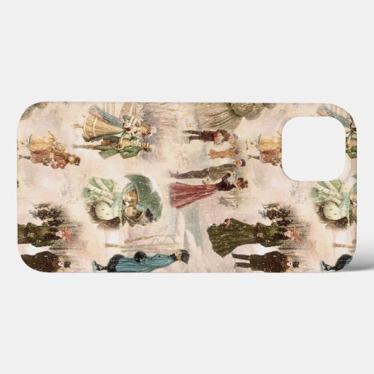 winterplezier sneeuwscènes Case-Mate iPhone case (Achterkant (horizontaal))