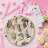 winterplezier sneeuwscènes papieren bordje (Feest)