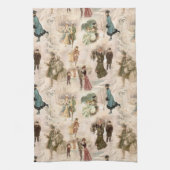 winterplezier sneeuwscènes theedoek (Verticaal)