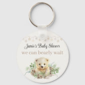 Winterpolair Beer Genderneutraal Baby shower Sleutelhanger (Voorkant)