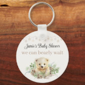 Winterpolair Beer Genderneutraal Baby shower Sleutelhanger (Voorkant)