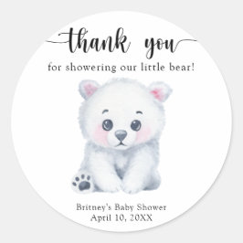 Winterpolar beer - dank u ronde sticker