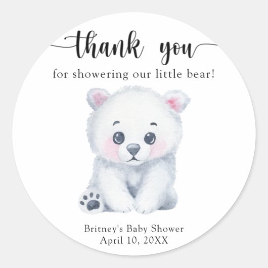 Winterpolar beer - dank u ronde sticker (Voorkant)