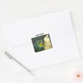 Winterpompoen Vierkante Sticker (Envelop)
