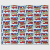 Winterpost Kerstmis Cadeaupapier (Vlak)