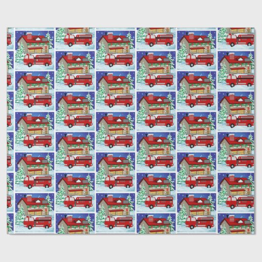 Winterpost Kerstmis Cadeaupapier (Vlak)