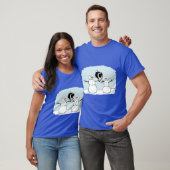 Winterpret Border Collie met Sneeuwmannen Schattig T-shirt (Unisex)