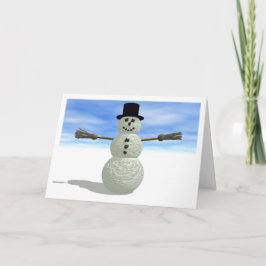 winterpret feestdagen kaart