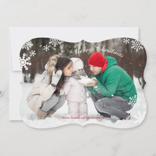 Winterpret Foto Kerstkaart (Voorkant)