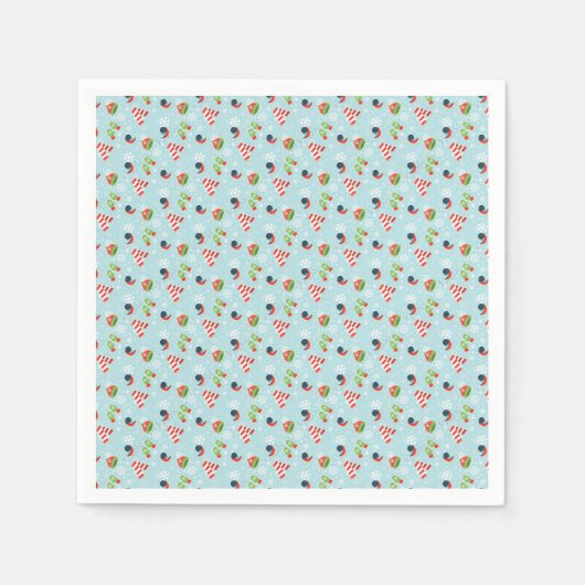 Winterpretpatroon Servet (Voorkant)